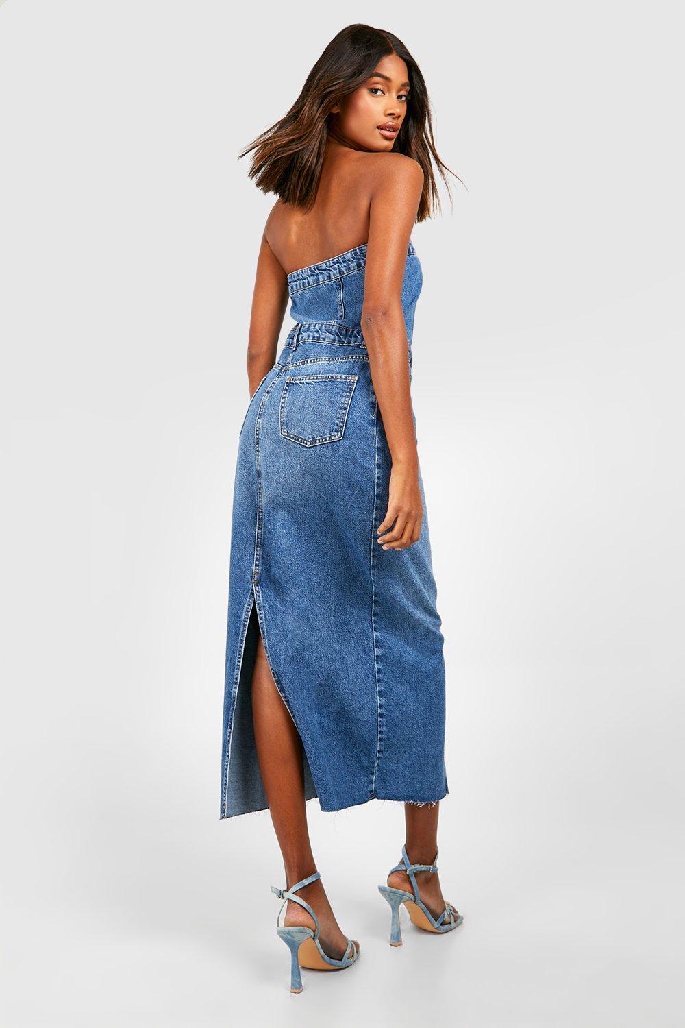 Mid blue dress store